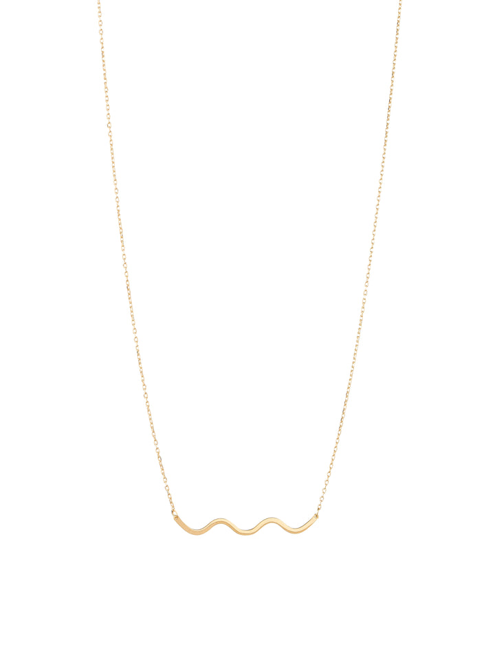 18K GOLD MINIMALISTIC WAVE NECKLACE