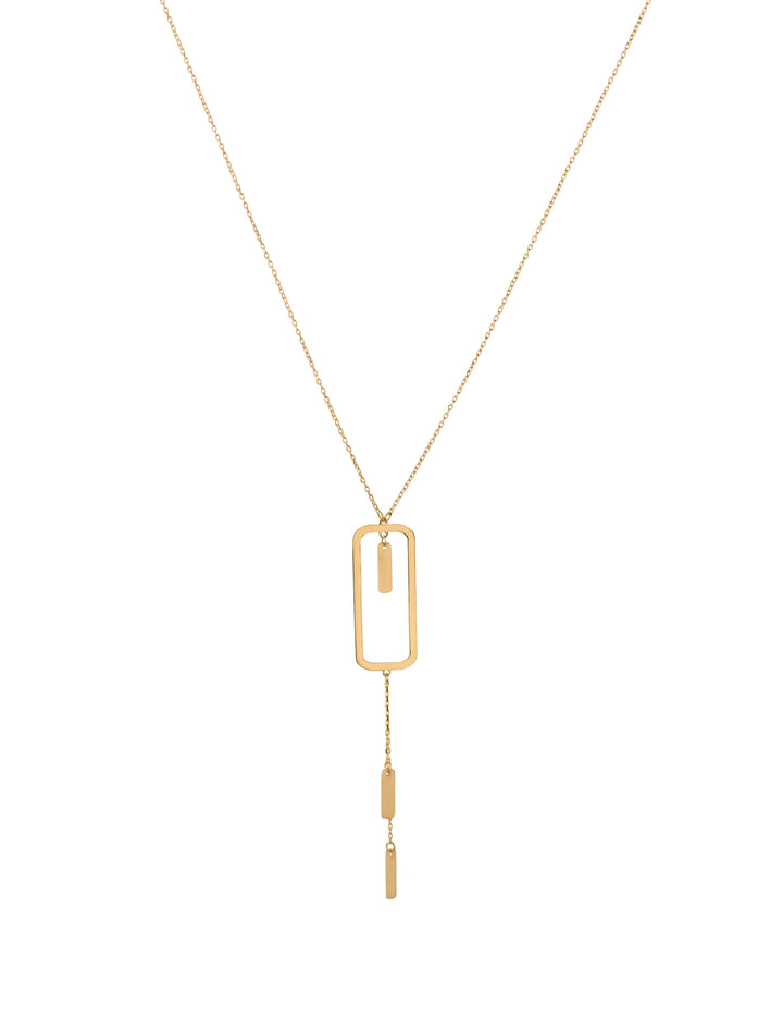 18K GOLD RECTANGLE LUSH NECKLACE