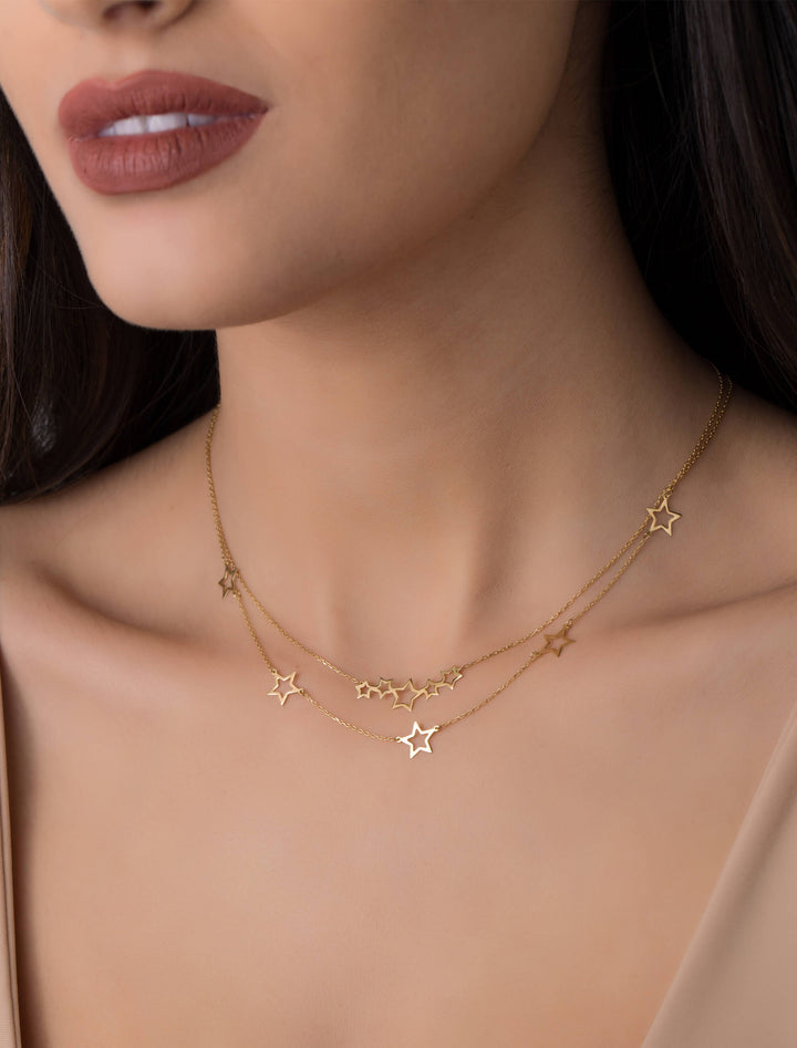 18K GOLD STARRY NIGHT NECKLACE