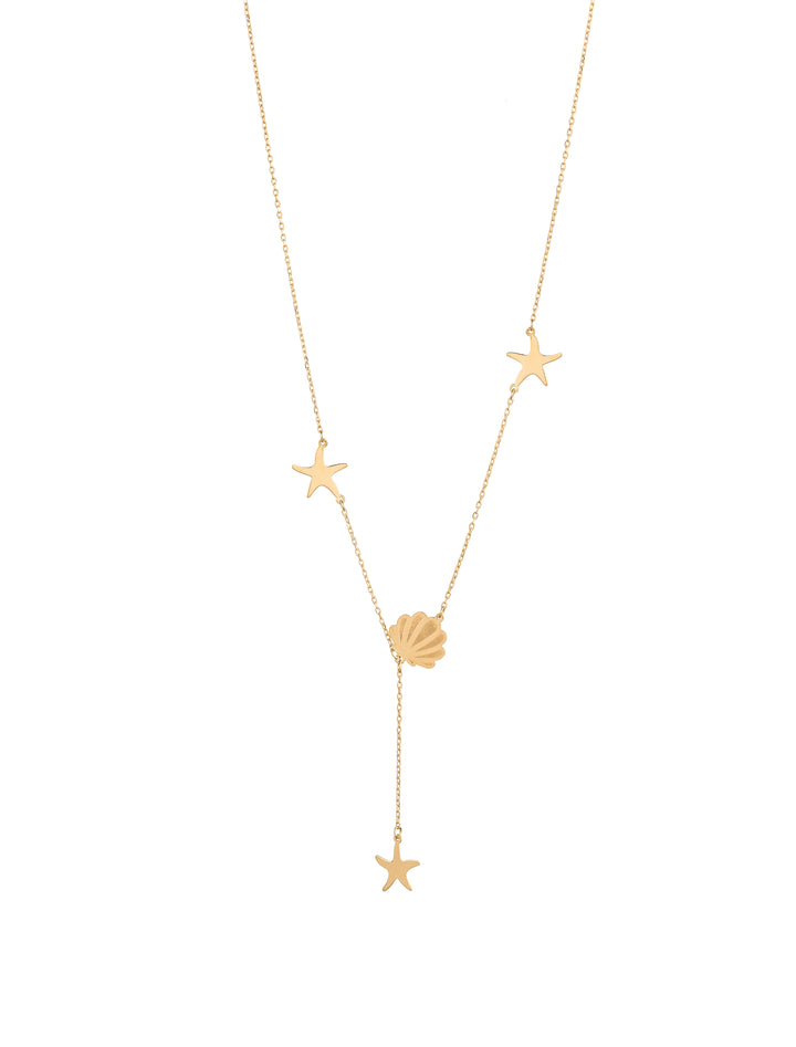 18K GOLD STARFISH NECKLACE