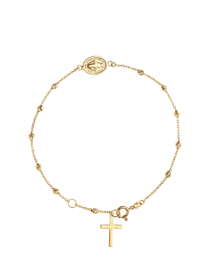 18K GOLD MIRACULOUS ROSARY BRACELET