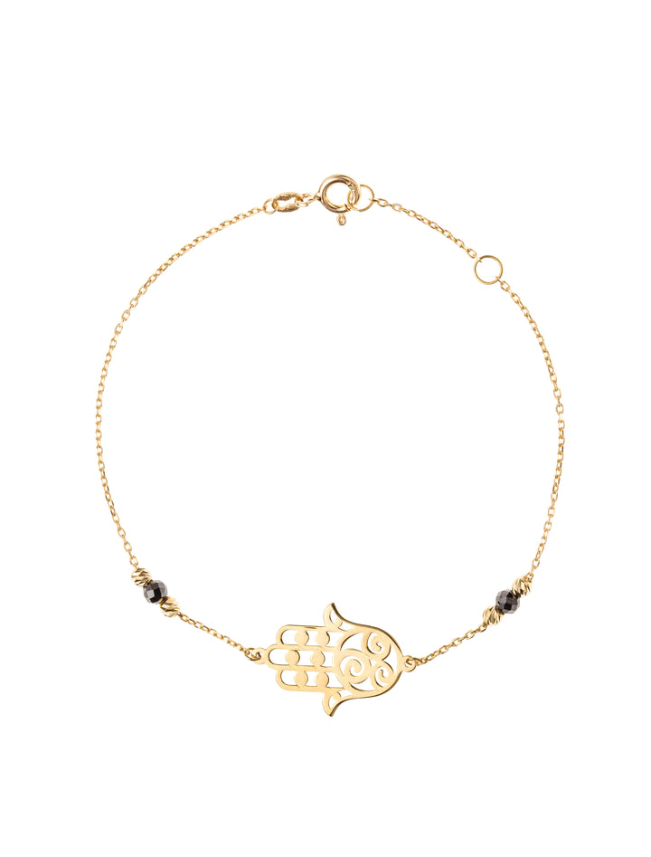 18K GOLD HAMSA HAND BRACELET