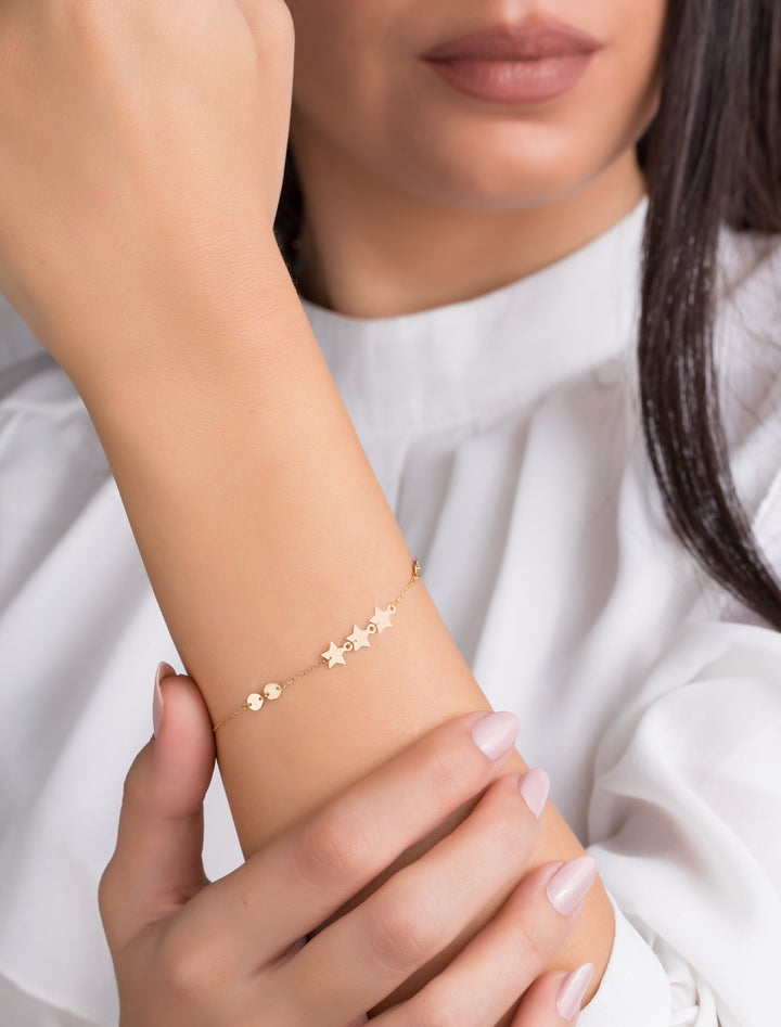 18K GOLD LUMINOUS STARS BRACELET