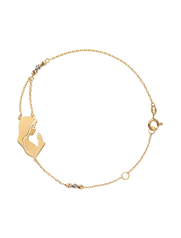 18K GOLD VIRGIN MARY BRACELET