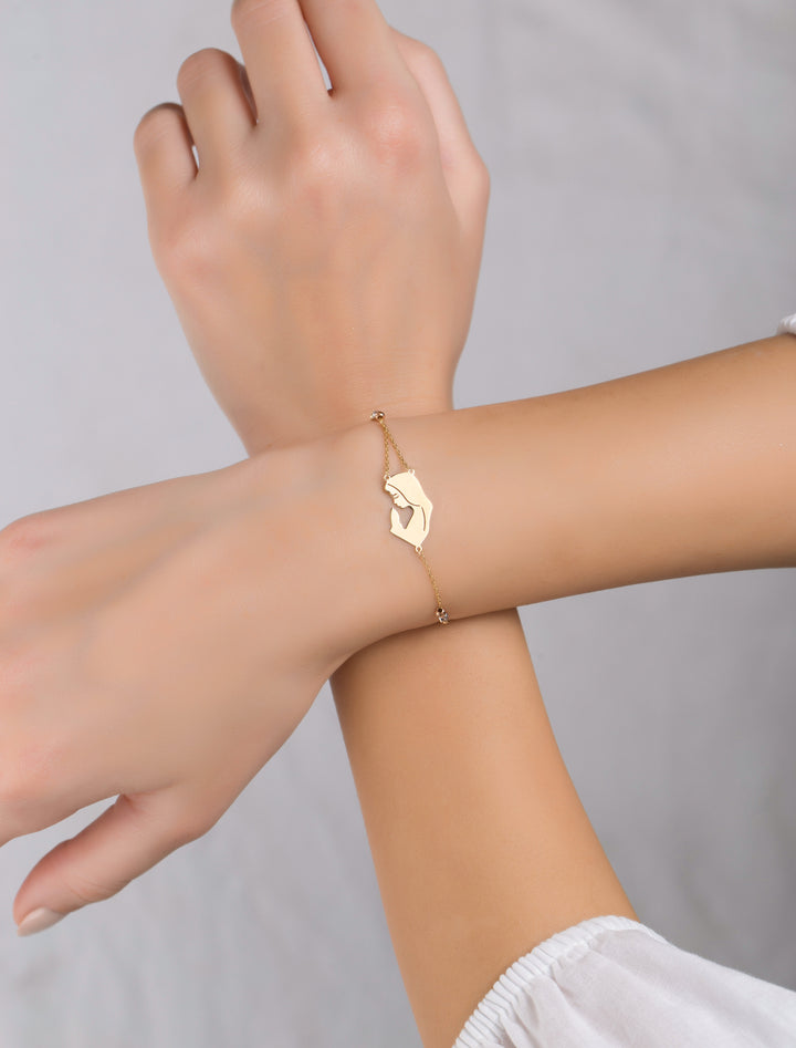 18K GOLD VIRGIN MARY BRACELET