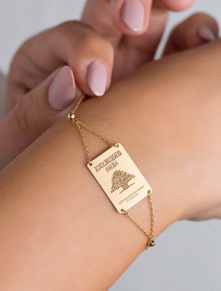 18K GOLD CUSTOMIZED PASSPORT BRACELET