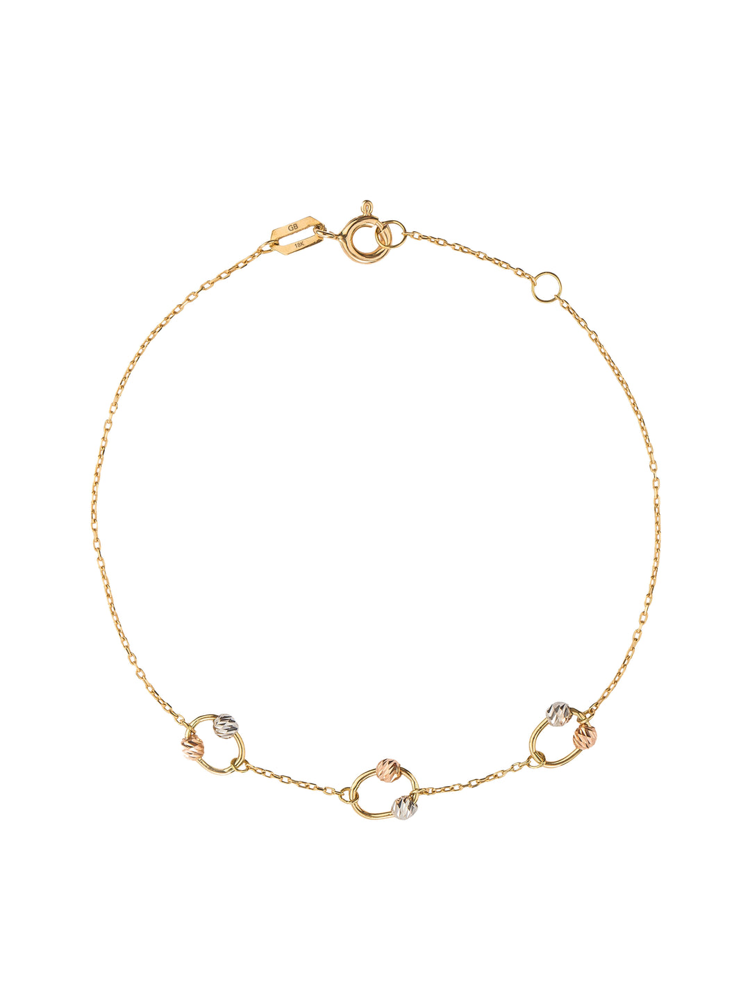 18K GOLD MOVING BEADS BRACELET