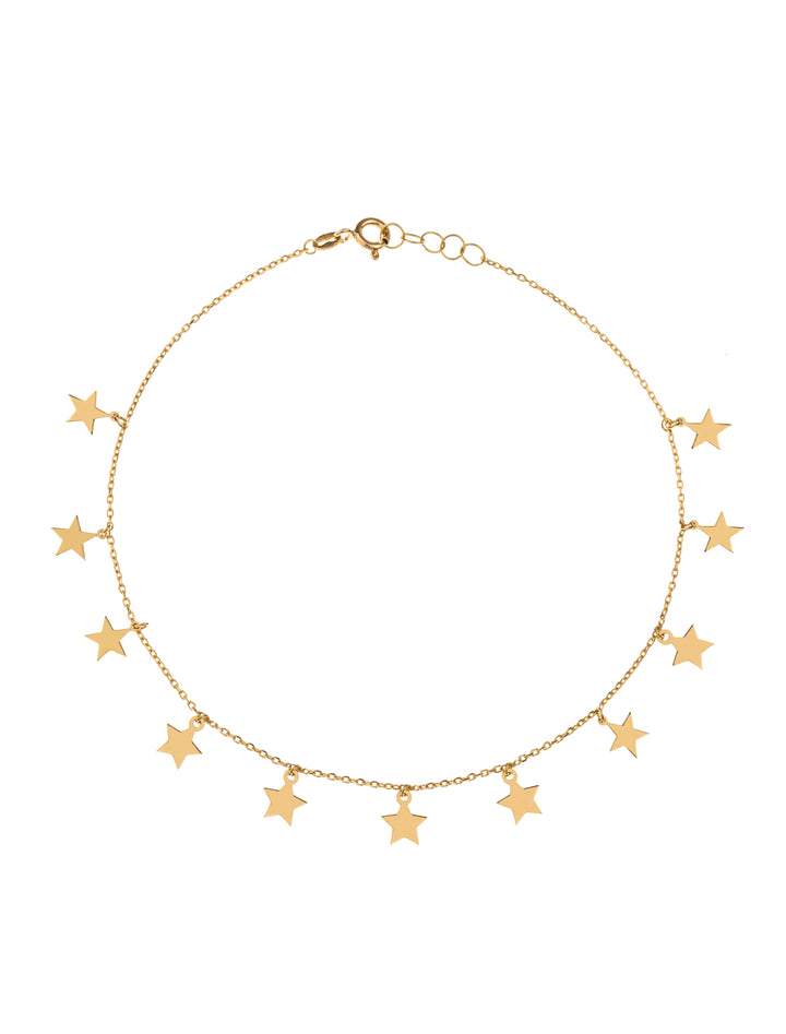 18K GOLD LUMINOUS STARS ANKLET