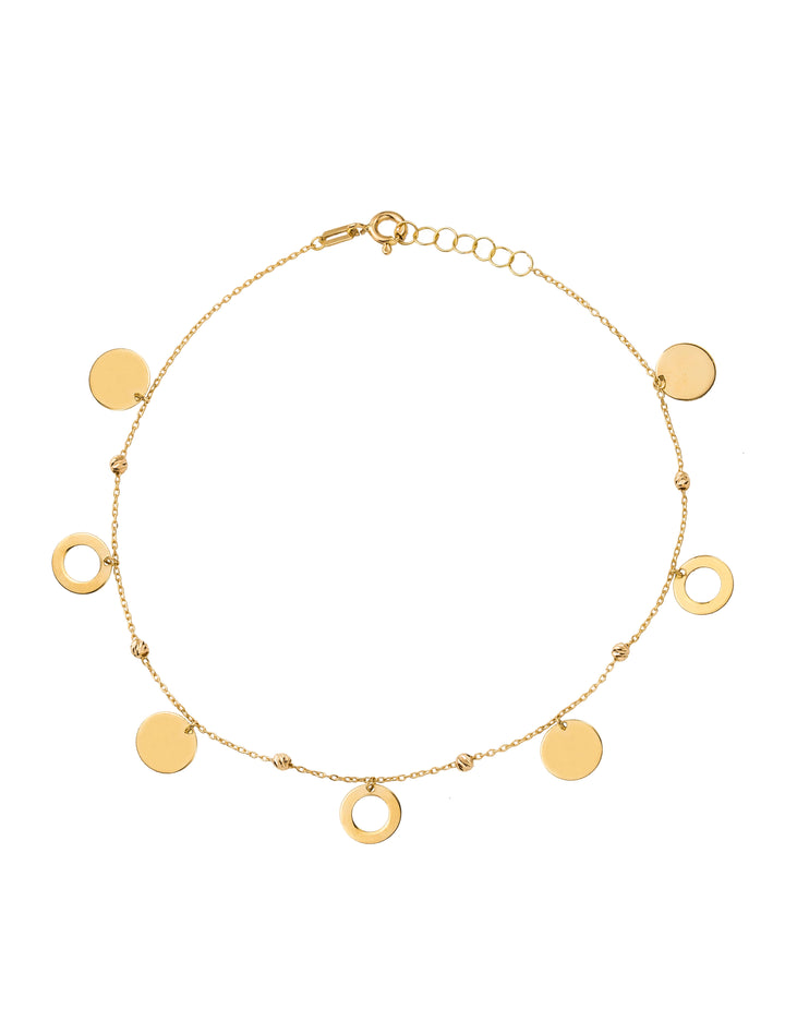 18K GOLD DREAMY CIRCLES ANKLET