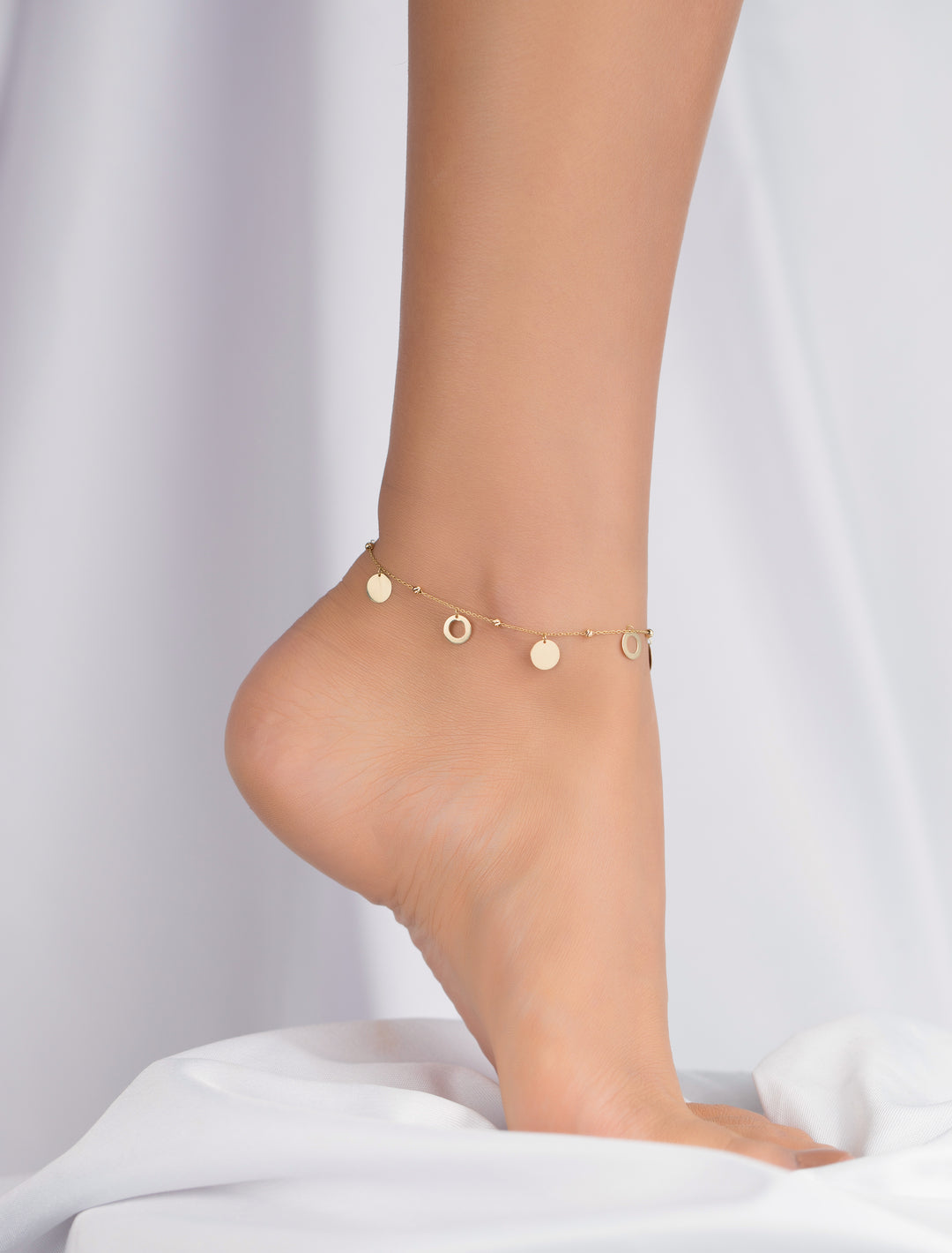 18K GOLD DREAMY CIRCLES ANKLET