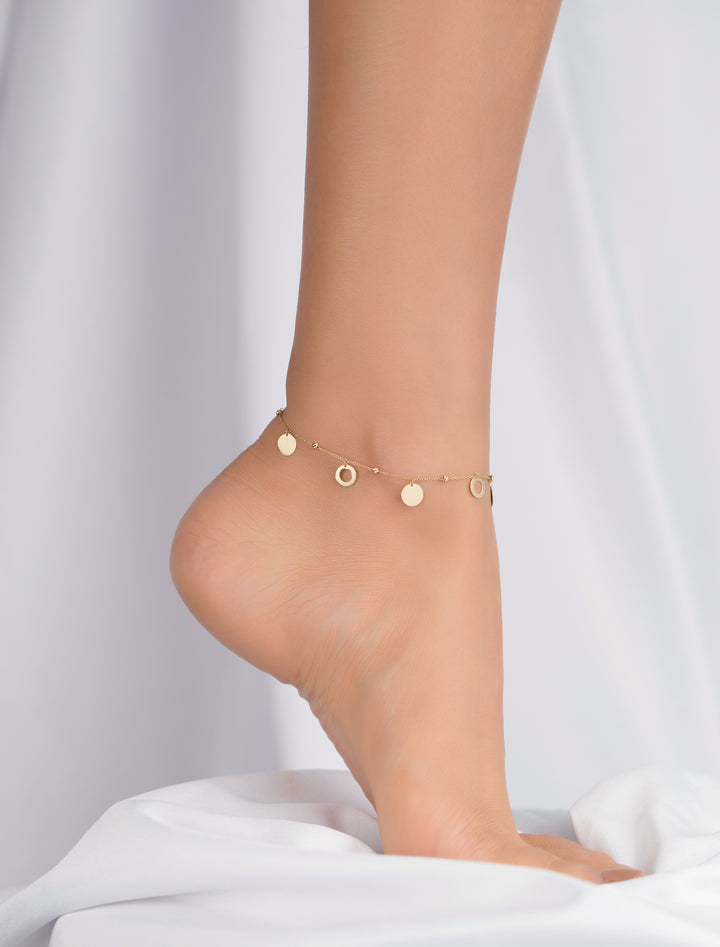 18K GOLD DREAMY CIRCLES ANKLET