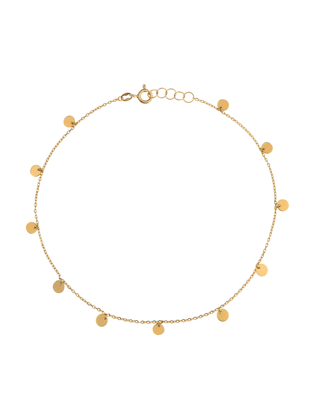 18K GOLD GYPSY ANKLET