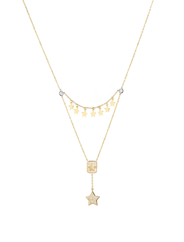 18K GOLD STAR OF THE SHOW DIAMOND NECKLACE