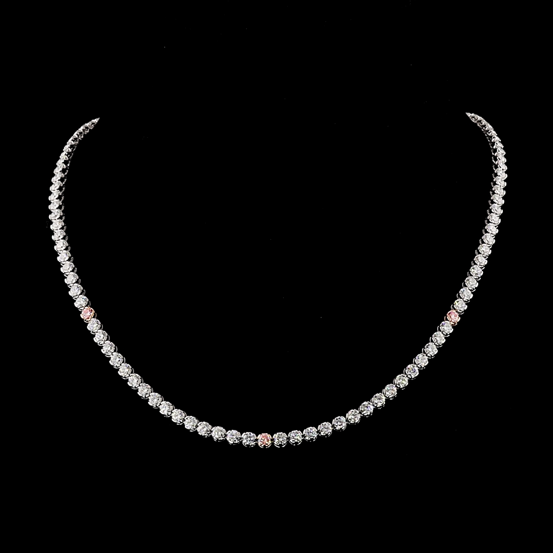 14K WHITE GOLDTennis Necklace