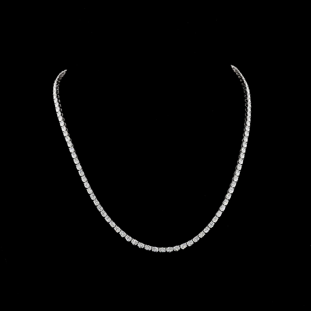 14K WHITE GOLDTennis Necklace
