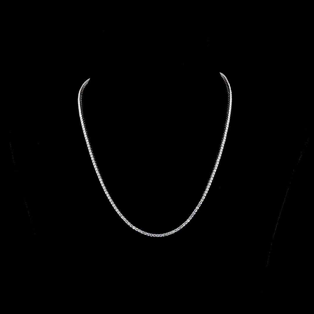 14K WHITE GOLDTennis Necklace