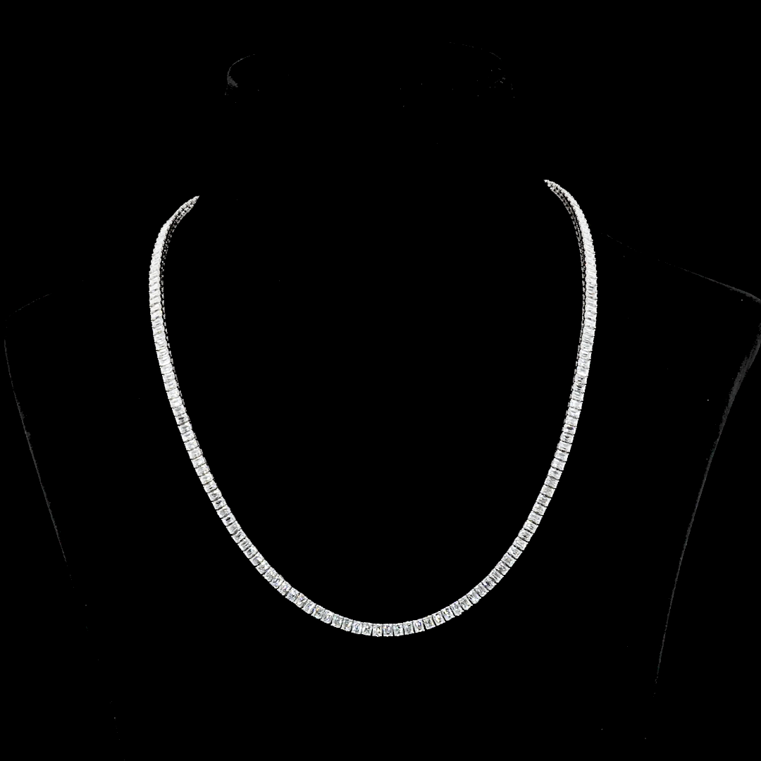 14K WHITE GOLDTennis Necklace