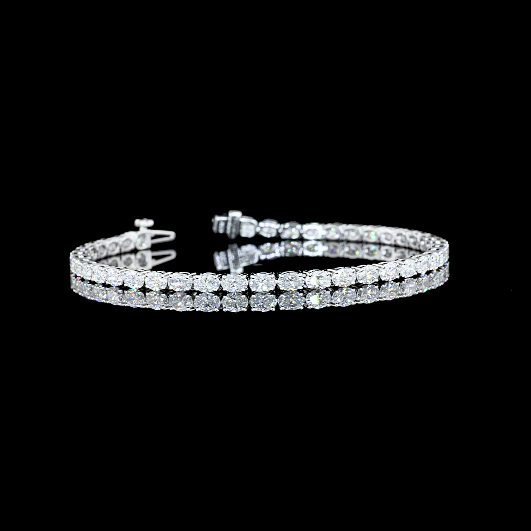 14K WHITE GOLDTennis Necklace