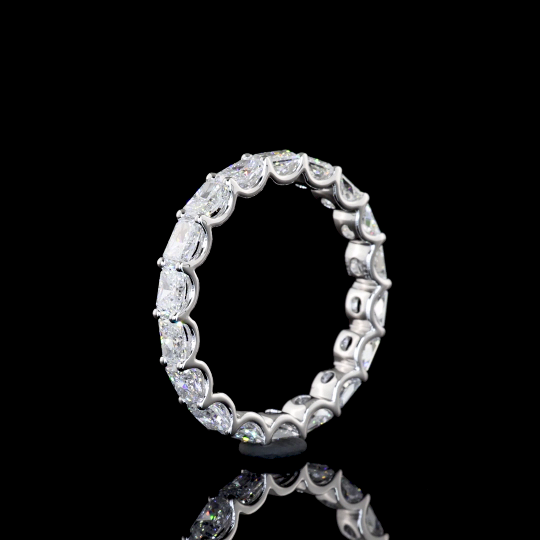 14K WHITE GOLDEternity Band Ring
