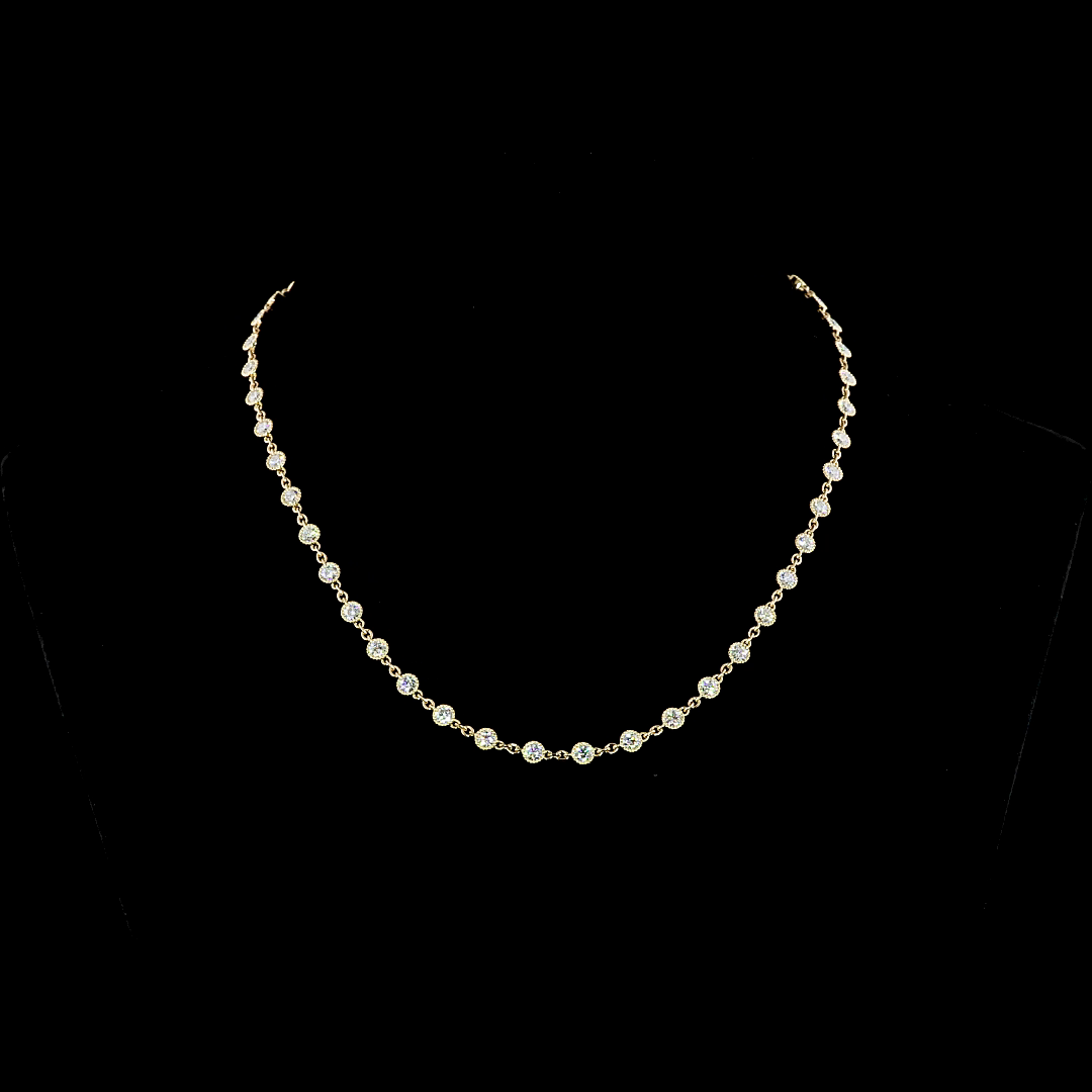 14K YELLOW GOLDStation Necklace