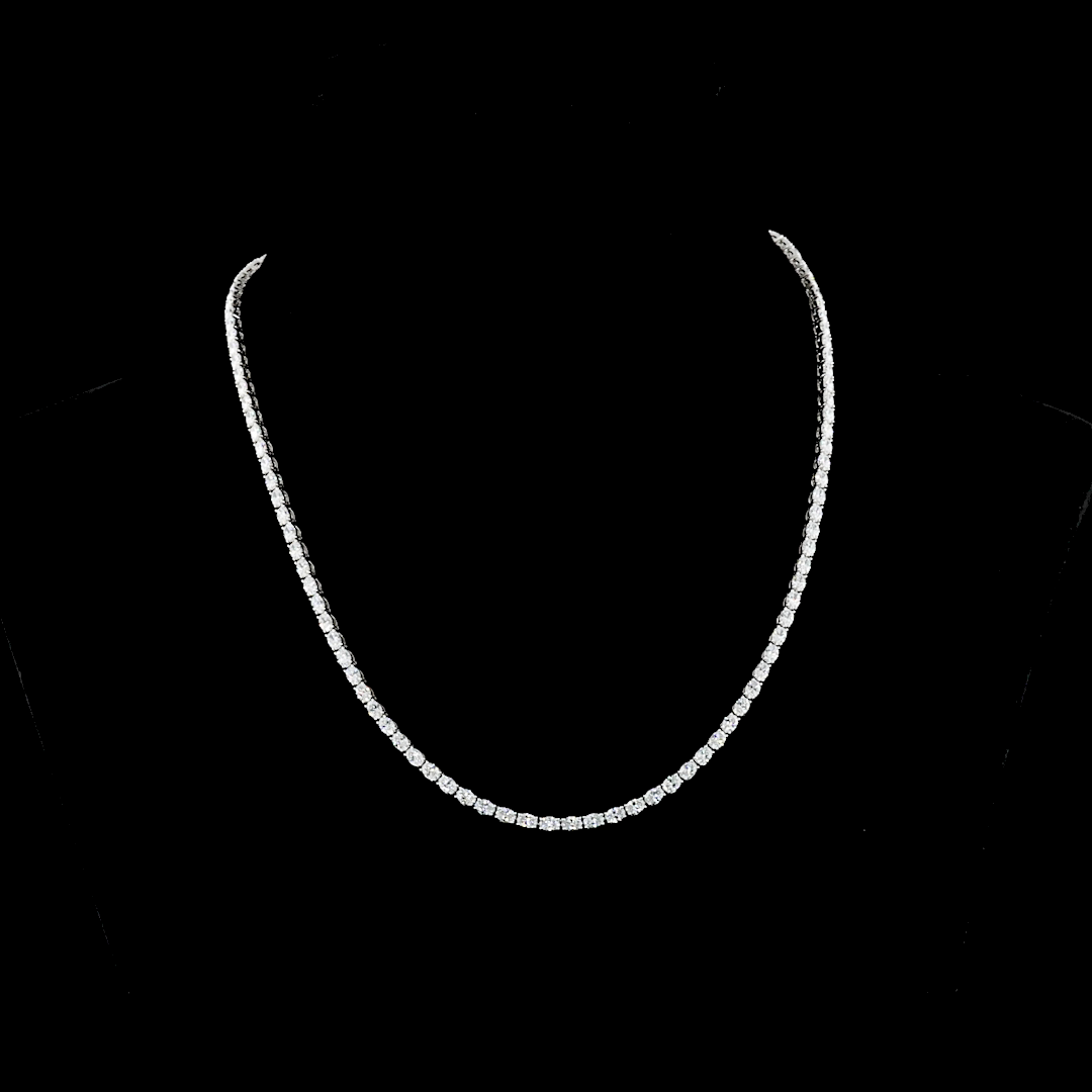 14K WHITE GOLDTennis Necklace