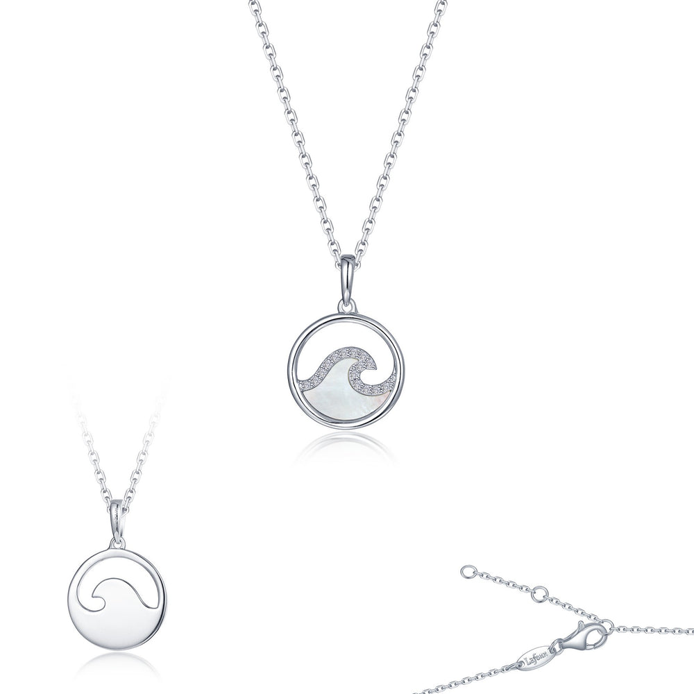 Seafoam Mother Of Pearl Pendant Necklace