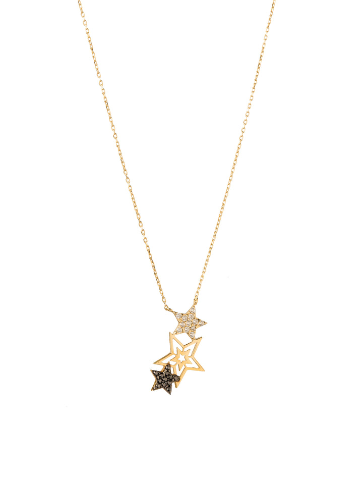 18K GOLD STARS CASCADE NECKLACE