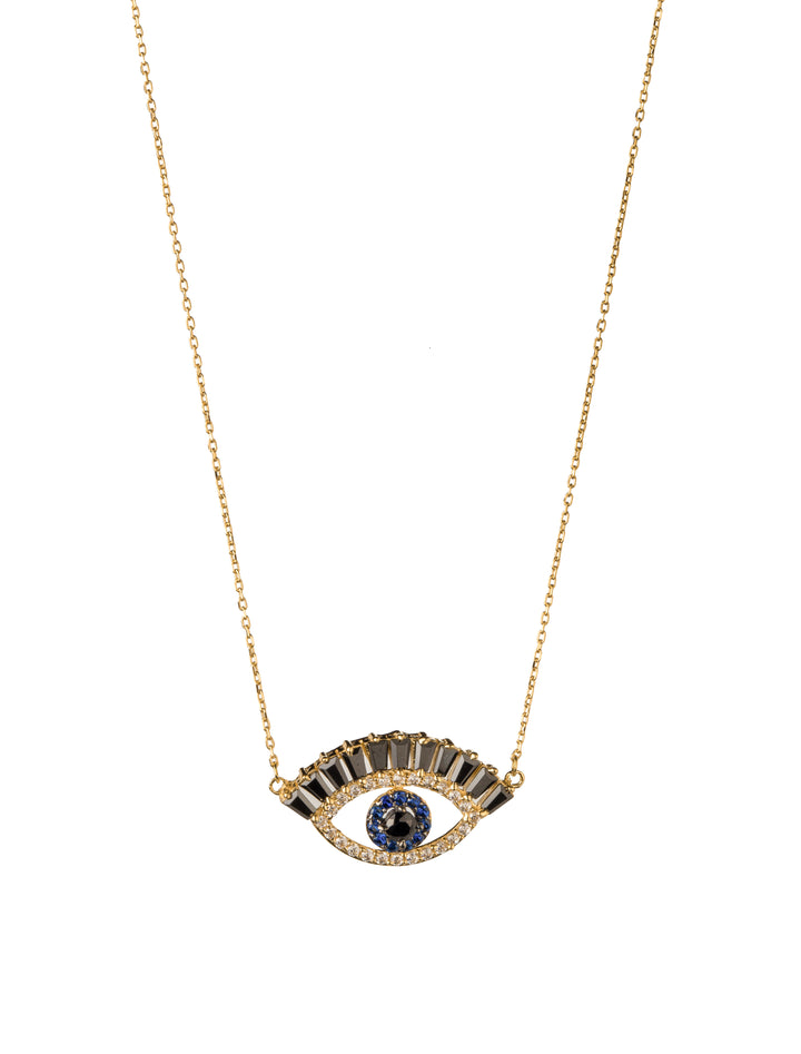 18K GOLD ENCRUSTED EVIL EYE NECKLACE