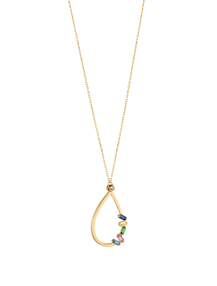 18K GOLD MODERN DROP NECKLACE