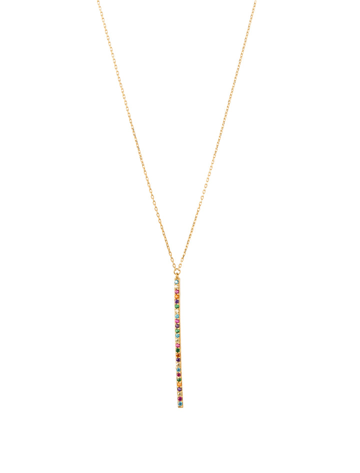 18K GOLD SPARKLY LINE NECKLACE