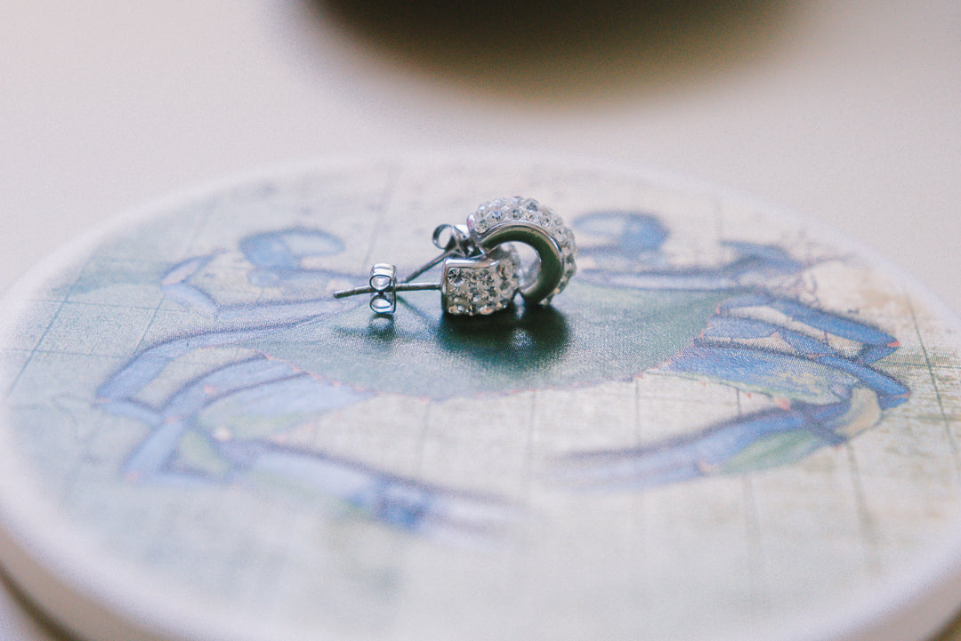diamond hoop earrings