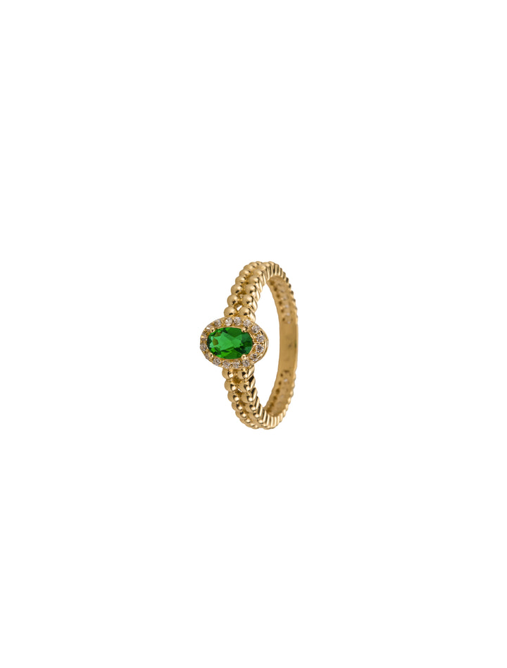 18K GOLD CLASSIC GEM RING