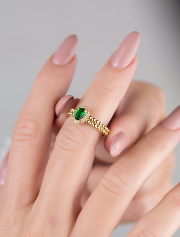 18K GOLD CLASSIC GEM RING