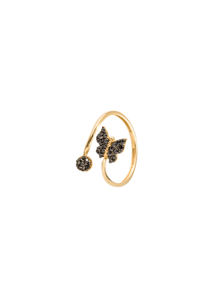 18K GOLD ADJUSTABLE BUTTERFLY RING