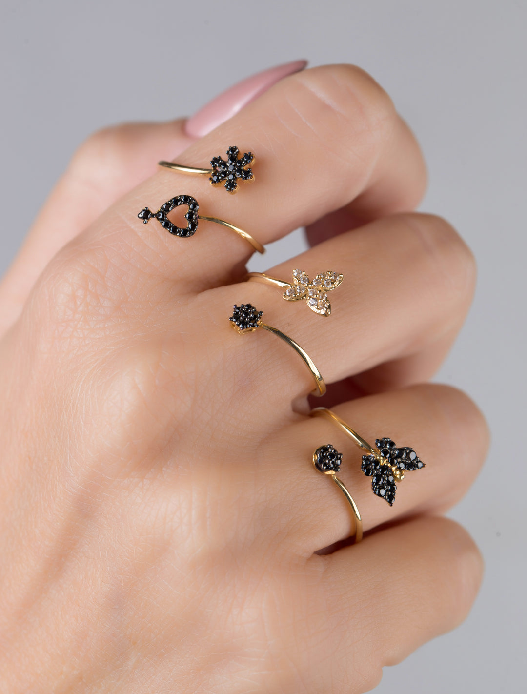 18K GOLD ADJUSTABLE BUTTERFLY RING