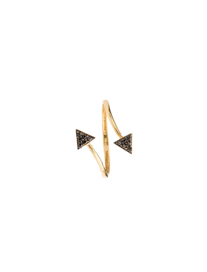 18K GOLD ADJUSTABLE TRIANGLES RING