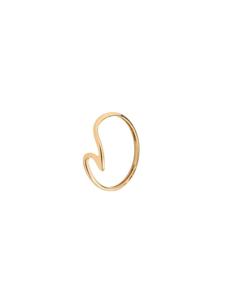 18K GOLD MINIMALISTIC WAVE RING