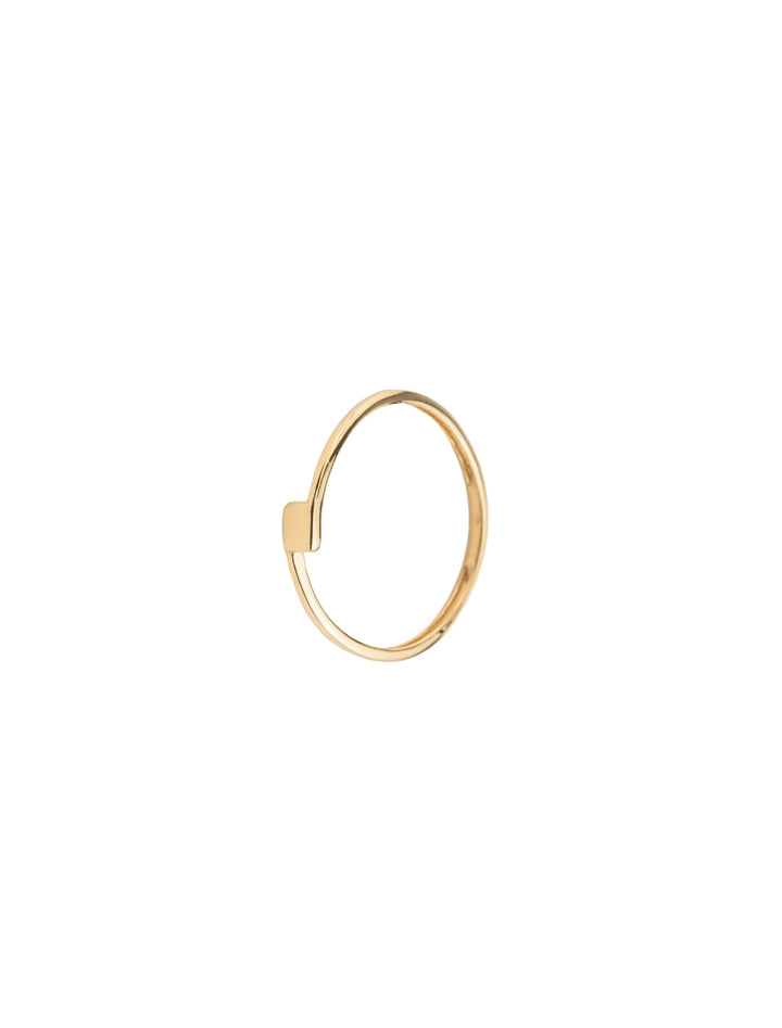 18K GOLD EDGY SQUARE RING