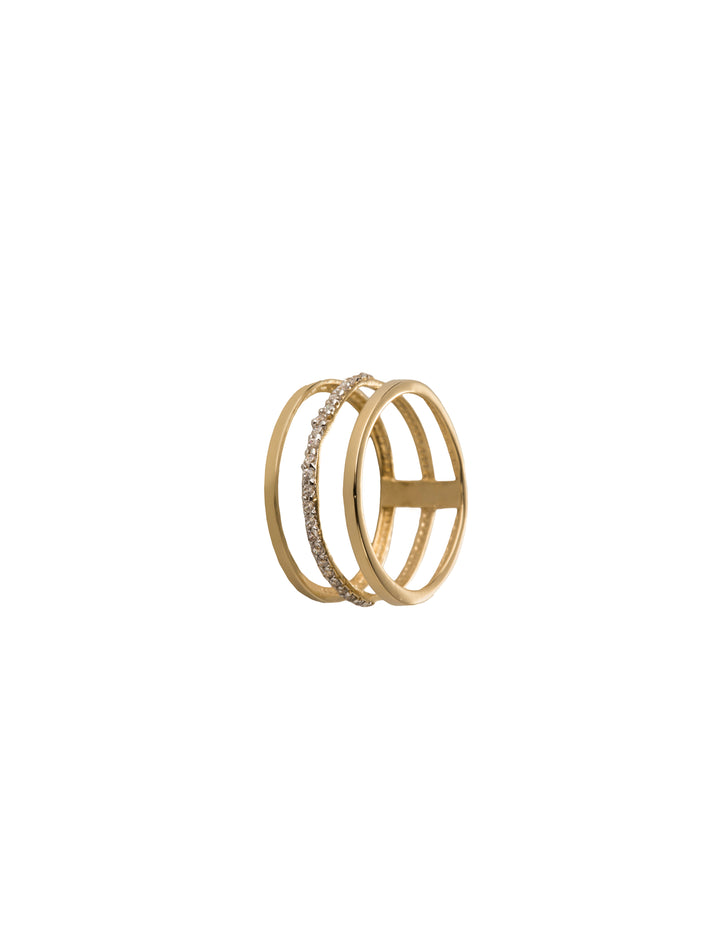 18K GOLD EFFORTLESS LINES RING