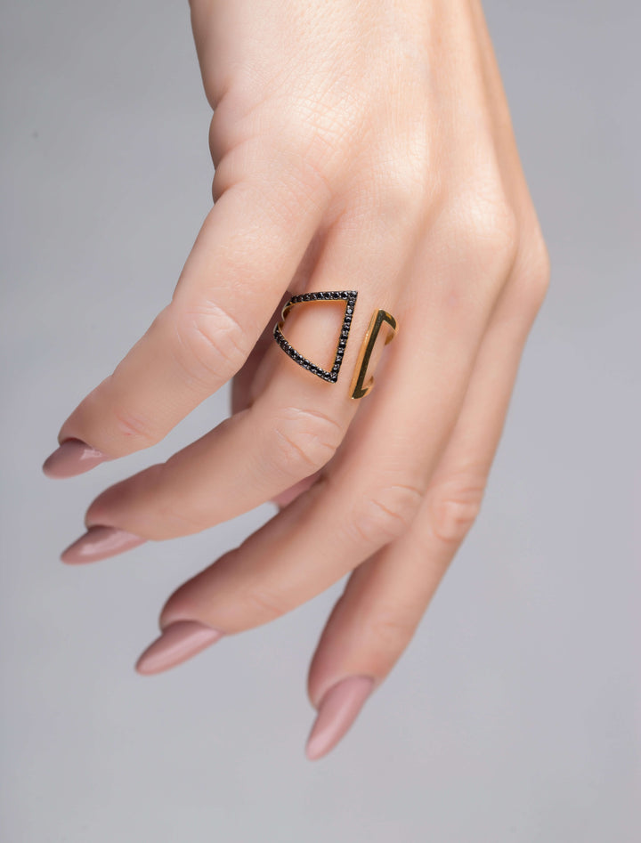 18K GOLD SPARKLING MIRROR RING