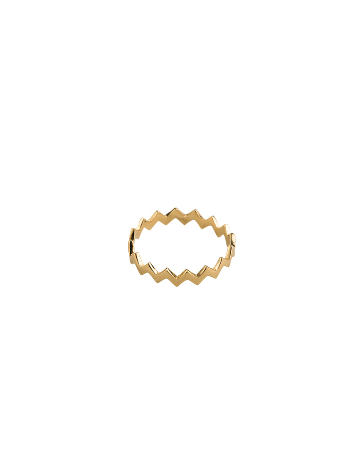 18K GOLD ZIGZAG RING