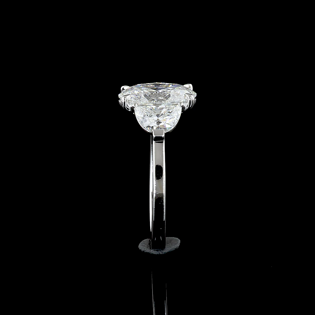 14K WHITE GOLD3 Stones Ring