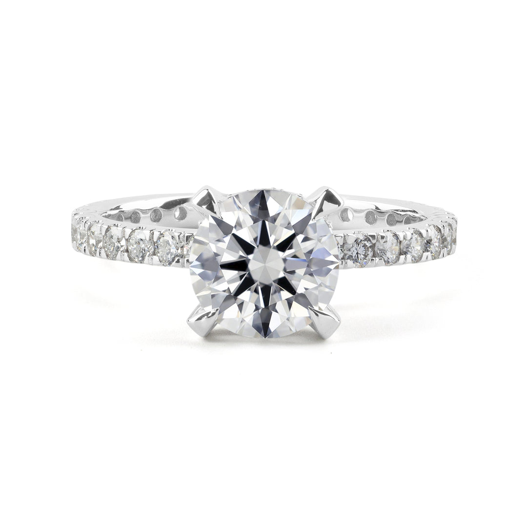 14K WHITE GOLDHidden Halo Ring
