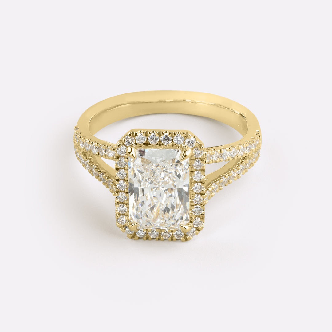 14K WHITE GOLDSplit Shank Ring