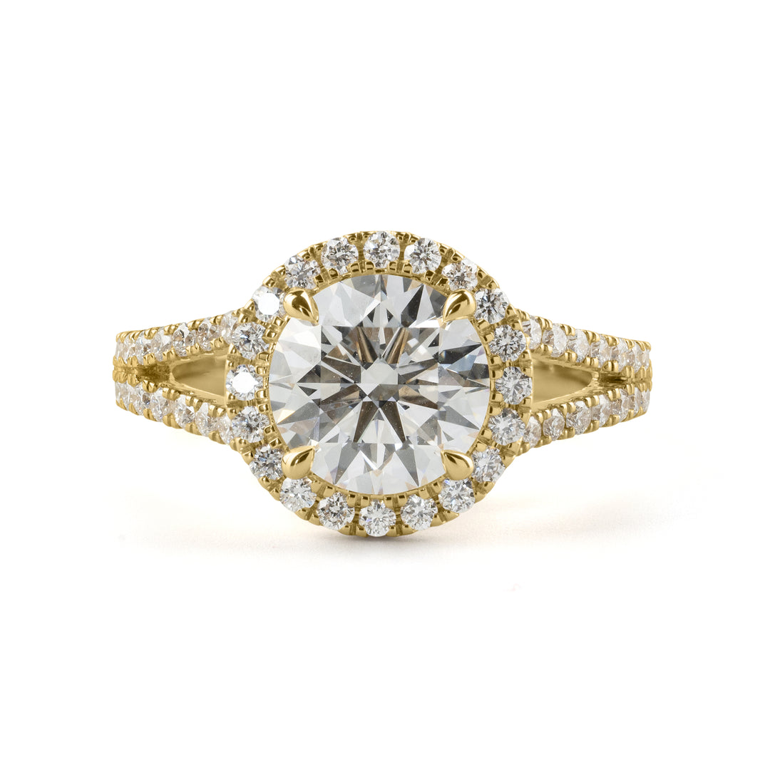 14K YELLOW GOLDSplit Shank Ring